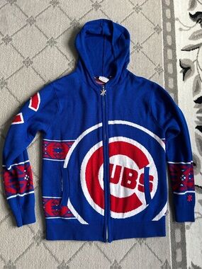 Genuine Merchandise Blue Red White Chicago Cubs Hooded Sweater